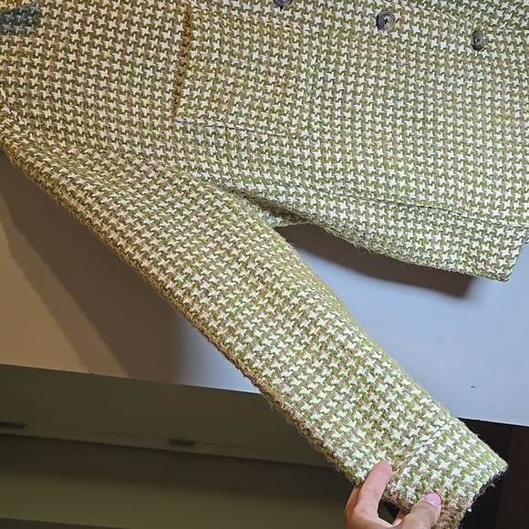 Boden Relaxed Wool Cotton Boucle Tweed Full Button Overshirt Shacket NWOT - Picture 7 of 16